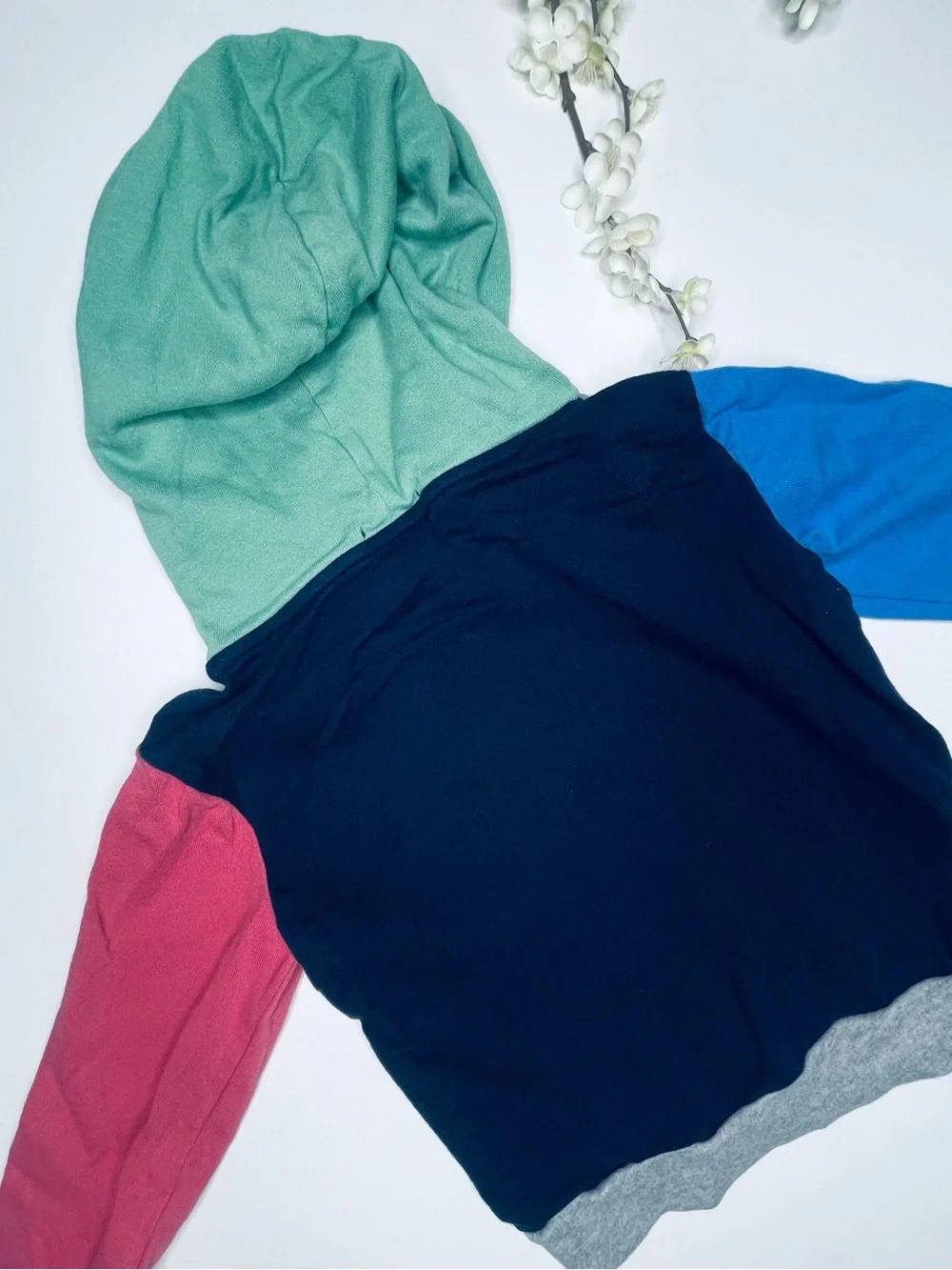 Polo by Ralph Lauren Multicolor Hooded Pullover - Gray, Green, Blue, Red, Yellow